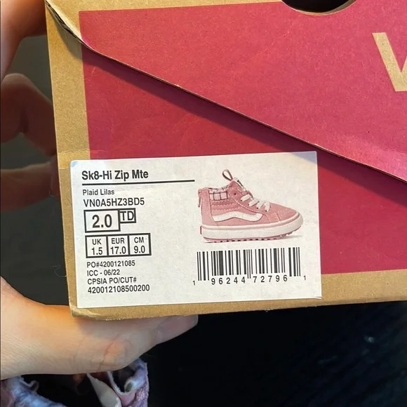 Vans Kids Mauve High-Top Sneakers - Picture 4 of 4